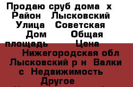 Продаю сруб дома 6х6 › Район ­ Лысковский › Улица ­ Советская › Дом ­ 9 › Общая площадь ­ 25 › Цена ­ 250 000 - Нижегородская обл., Лысковский р-н, Валки с. Недвижимость » Другое   . Нижегородская обл.